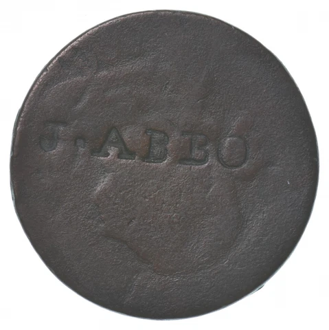 1806 Draped Bust Large Cent Counter Stamped "J.Abbo" *8660 Cover
