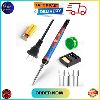 Q-MING's Soldering Iron Kit, 60W 110V Soldering Iron Kit with Ceramic Heater - Image 1 of 4