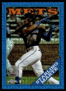 2023 Topps Update STARLING MARTE SILVER PACK MOJO BLUE PARALLEL 35/150 METS - Picture 1 of 2