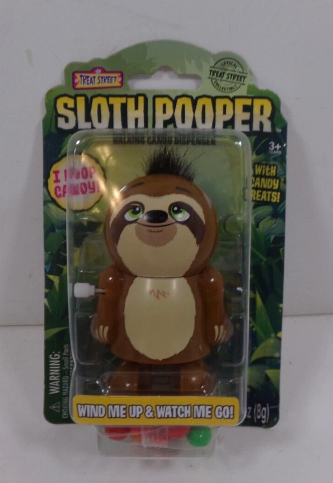 Sloth Pooper Collectible Walking Candy Dispenser Wind-up Set 2