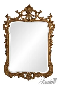 68564: French Style Gold Gilt Frame Beveled Glass Mirror - Picture 1 of 12