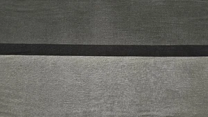 10 7/8" Wide - Gray & Black Small Check Striped Poly/Cotton-SALE FABRIC-10 Yards - Picture 1 of 1