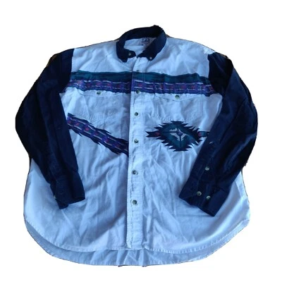 Vintage Rodeo Active Men's Western Shirt Button Up Long Sleeve Size M White  BO - Image 1 of 4