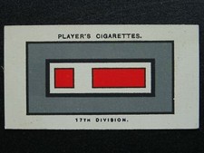 No.34 17th NORTHERN DIVISION Army Corps & Divisional Signs WW1 John Player 1924