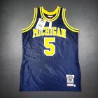 100% Authentic Jalen Rose Mitchell & Ness 91 92 Wolverines Jersey Size 44 L