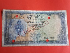 Libya one Pound L1963/Ah1382 P25s Specimen Rare Cancelled