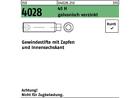 Gewindestift ISO 4028 Zapfen/Innensechskant M 6 x 50 45 H galvanisch verzinkt