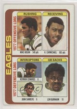 1978 Topps Mike Hogan Harold Carmichael Herman Edwards John Sanders Rookie RC