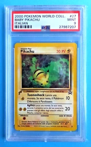 2000 Pokemon World Collection *BABY PIKACHU* Italian Promo #27 PSA-9 - Bild 1 von 1