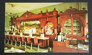 Vintage 1950s CODY Wyoming Postcard IRMA GRILL Bar Interior View / Chrome Unused - Picture 1 of 2