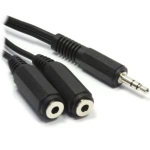 3.5mm Conector Jack Estéreo A Doble 3.5mm Jack Enchufes Divisor 0.5m 50cm - Imagen 1 de 22