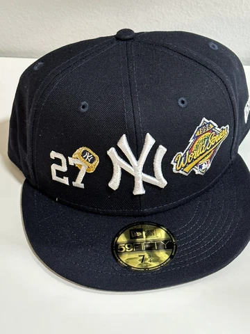 New Era New York Yankees 59FIFTY Count The Ring Fitted Patch Hat Cap Size 7 3/4 Cover