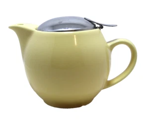 Teapot Strainer Lid Single Cup Yellow Stoneware for Loose Leaf Tea Beehouse - Picture 1 of 5