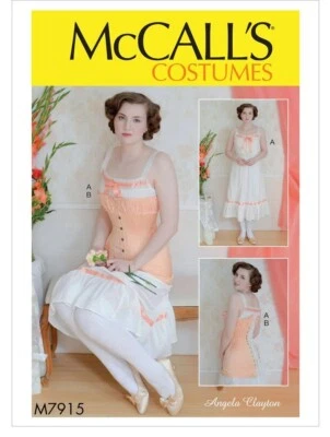 McCall 7915 Sz 6-22 Longline Corselet Corset Lingerie Empire Waist Gown Pattern - Image 1 of 4