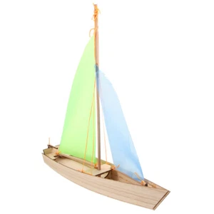 Sailboat Building Kit Sailing Assembly Toys Elderly Child Model Wood Kids Diy - Bild 1 von 12