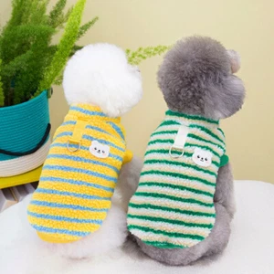 Small Pet Dog Warm Fleece Vest Sweater Clothes Coat Puppy Shirt With Leash Ring! - Picture 1 of 18