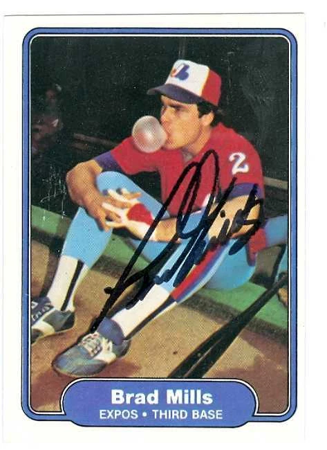 Brad Mills autographed Baseball Card (Montreal Expos) 1982 Fleer #196 - Image 1 of 1