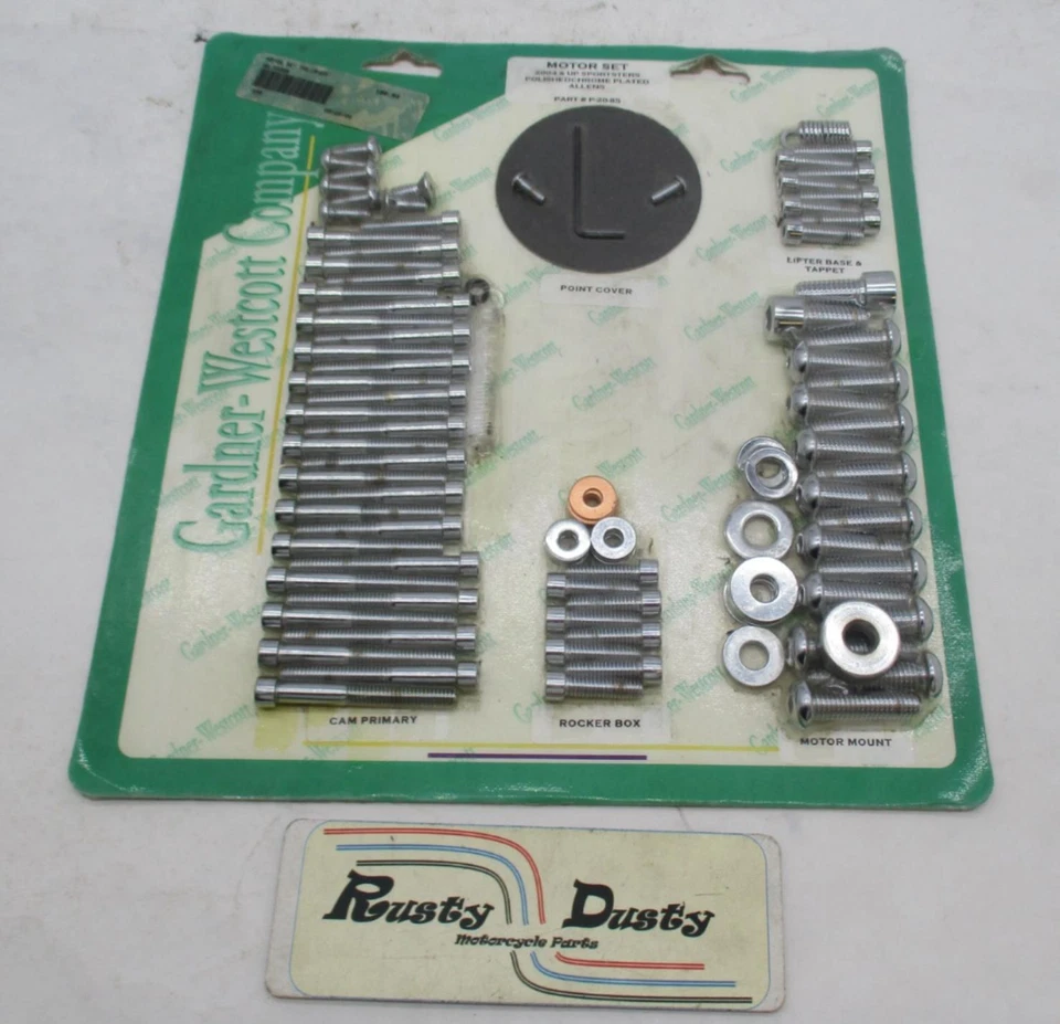Harley 2000+ Sportsters Gardner Westcott Polished Chrome Motor Set P-20-85 - Image 1 of 4