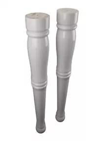 Renovators Supply White Console Sink Solid Birch Spindle Leg Pair for Pedestals - Picture 1 of 2
