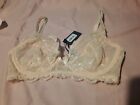Figleaves Underwired Juliette lace Non Padded Bra Size Uk 30DD Nude 