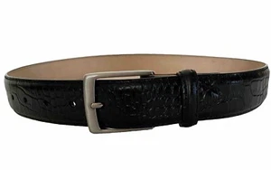 ⭐️NWOT Men’s Genuine Italian Calfskin Size 32 Black Dress Belt⭐️ - Picture 1 of 17