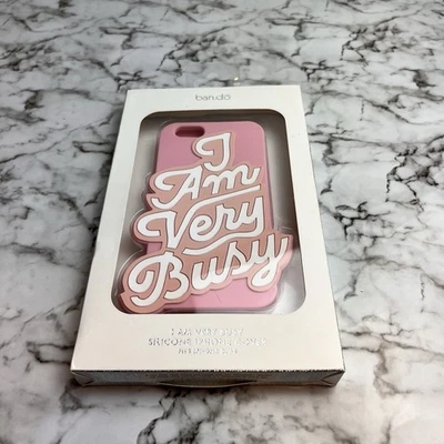 Ban.do Silicone iPhone Case Cover – Fits iPhone 6/6s “I Am Very Busy.” Quote  - Image 1 of 4