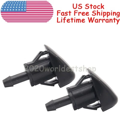 2 насадки-распылителя стеклоочистителя омывателя ветрового стекла подходят для Hyundai Kia 98630YY000 986303K500 - Изображение 1 из 4