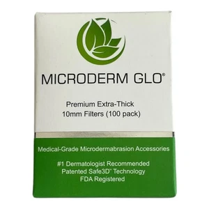 Microderm GLO 10mm Filters Premium Extra Thick 100 Pack Microdermabrasion - Picture 1 of 3