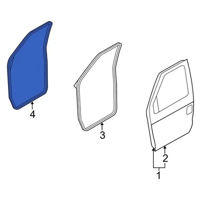 For Ford E-350 Super Duty 04-25 Ford 4C2Z1520709AB Front Left Inner Door Seal Foto 1 de 4