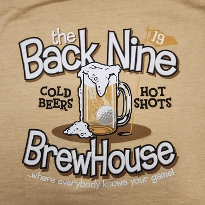 Crazy Shirts Golf T-Shirt Back Nine BrewHouse Graphic Print Mens XL - Image 1 of 4