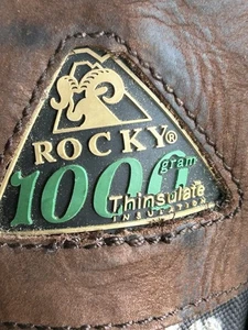 Rocky Utility Boot Waterproof 1000gram Thinsulate Camo/Leather  Mens  Size 12 - Picture 1 of 24