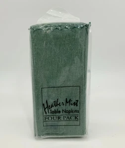 Heather Mist Tischservietten 4er Set Servietten Grün 100% Baumwolle Tischdeko  - Bild 1 von 7