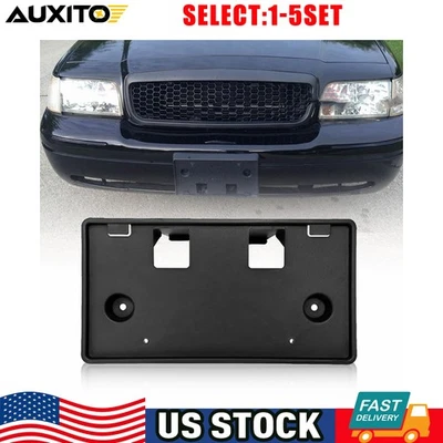 Soporte de montaje de matrícula delantero negro ajuste Ford Crown Victoria VIC 1998-11 1-5X Foto 1 de 4
