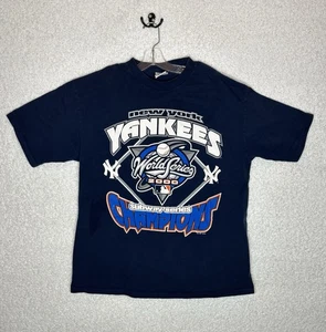 Vintage Y2K Mens 2000 NY Yankees World Series Champions T-Shirt Size Large - Picture 1 of 4