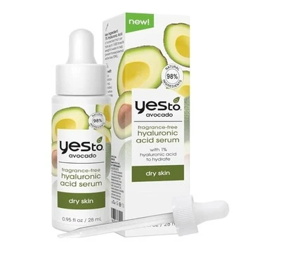 Sérum de ácido hialurônico sem fragrância Yes To Abacate 0,95 fl oz novo na caixa - Imagem 1 de 4