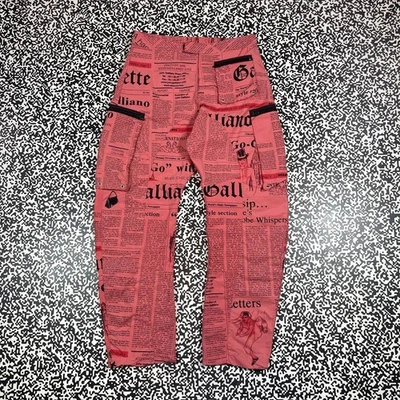 Pantalones cargo vintage Y2K John Galliano Gazette para hombre de lujo raros Foto 1 de 4