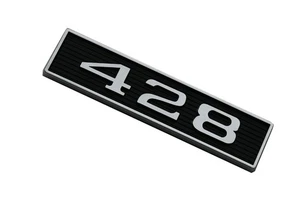 Bloque de motor 1 pieza 428 emblema 428ci 7,0 litros capó cuchara placa coche cromo negro - Imagen 1 de 5