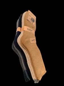 6 Pairs ALPACA Natur MEN'S WOOL THERMO SOX INSULATED SOCKS " Ski Fur Lined " - Picture 1 of 4