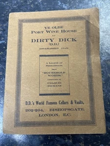 Ye Olde Port Wine House of Dirty Dick Established 1745- Pamphlet - Foto 1 di 5