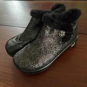 Botas negras Alegria para mujer Meri Mer-553 38W 8-8,5 anchas de cuero sintético forradas de piel - Imagen 1 de 8