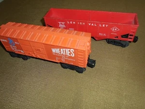 LIONEL O GENERAL MILLS GM 9040 WHEATIES BOX CAR LEHIGH VALLEY LV 25000 HOPPER - Picture 1 of 13