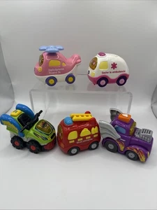 Vtech Toot Toot Driver Vehicle Bundle X5 - SPANISH -Helicopter Ambulance Hot Rod - Picture 1 of 6