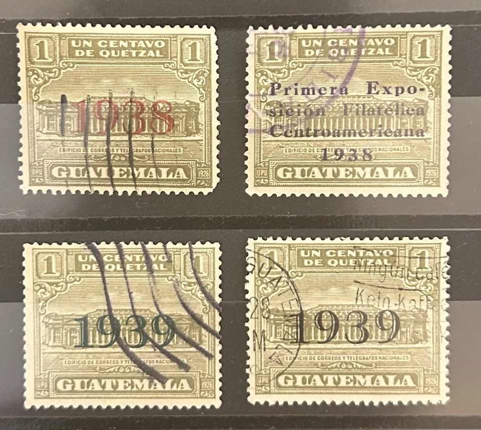 Guatemala: 1938-39. Juego de 4, SC# RA-9-RA-12, usados. #10-06269 Foto 1 de 1