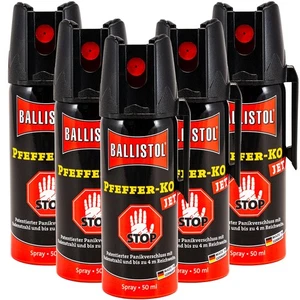 Ballistol PFEFFER-KO JET Tierabwehr Spray CS Fadenstrahl Pfefferspray 5x50 ml - Bild 1 von 1