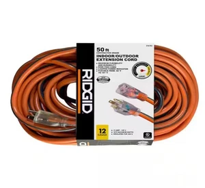 Cable de Extensión RIDGID 50' Resistente Flexible Duradero SJTW Chaqueta PVC Naranja - Imagen 1 de 3