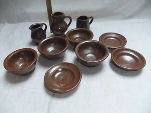 altes Puppengeschirr , Steingut - Braun - Bild 1 von 4