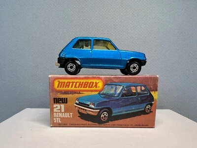 Matchbox Lesney SUPER FAST  # 21 RENAULT 5TL *HTF BLACK BASE* - Image 1 of 4