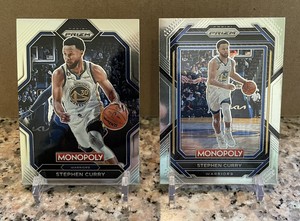 2022-23 Panini Monopoly Prizm STEPHEN CURRY All Stars #PS6 & Base #28 Warriors