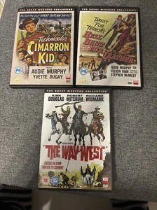 Great Western Collection 3 Film Set- 101 Films Cimarron Kid , The Way West - Picture 1 of 3