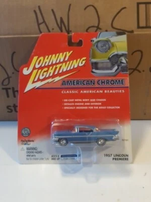 JOHNNY LIGHTNING R4 АМЕРИКАНСКИЙ ХРОМ 1957 LLINCOLN PREMIERE синий - Изображение 1 из 4